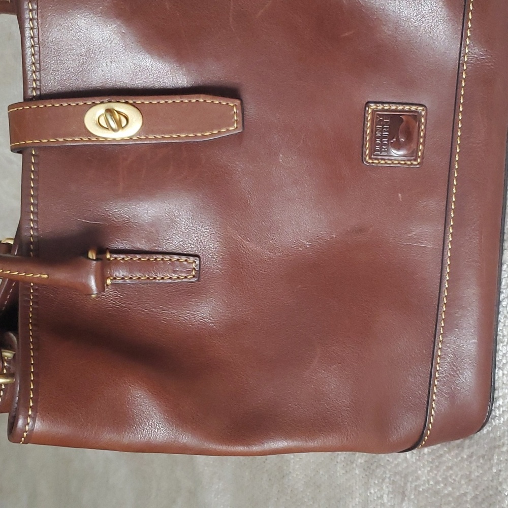 Dooney and Bourke Florentine Leather Perry Satchel - Picture 7 of 12